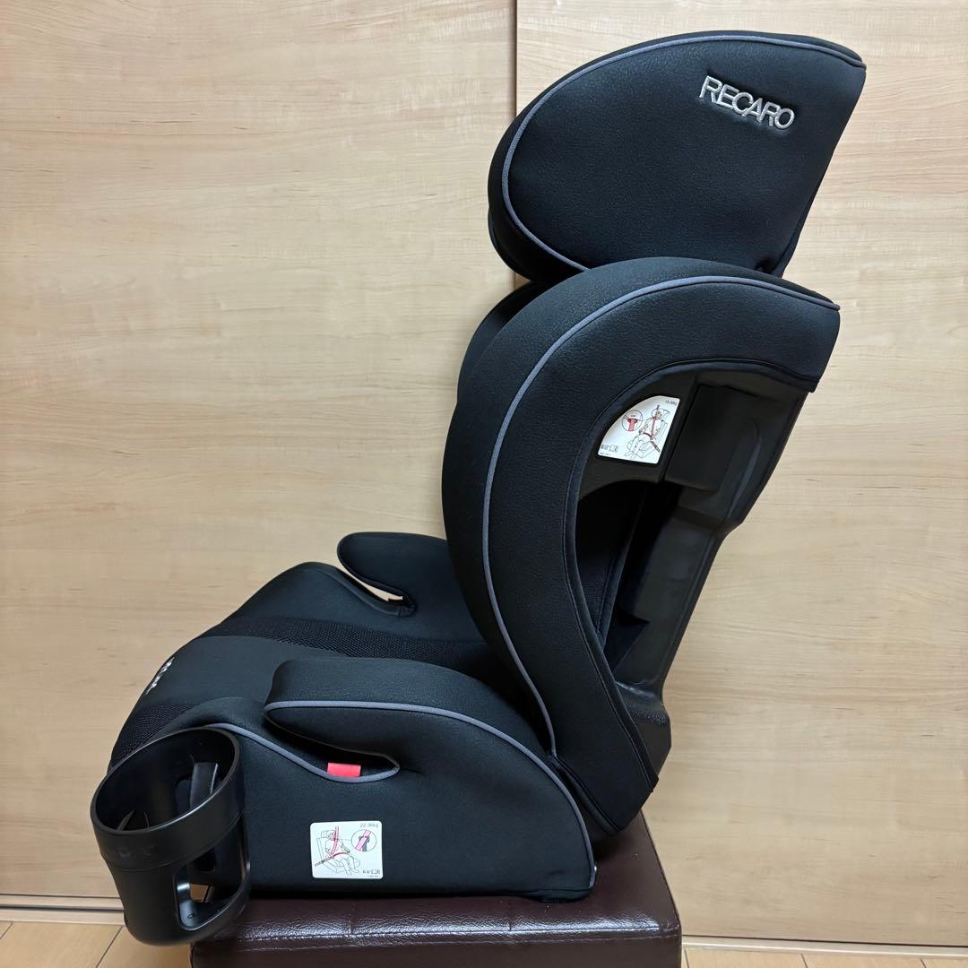 【美品】RECARO ジュニアシート J3 ネオコスモブラック ドリンクホルダー