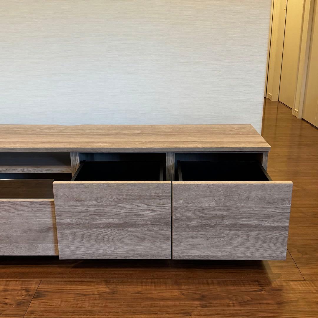 木目調テレビ台 引き出し4つ付き