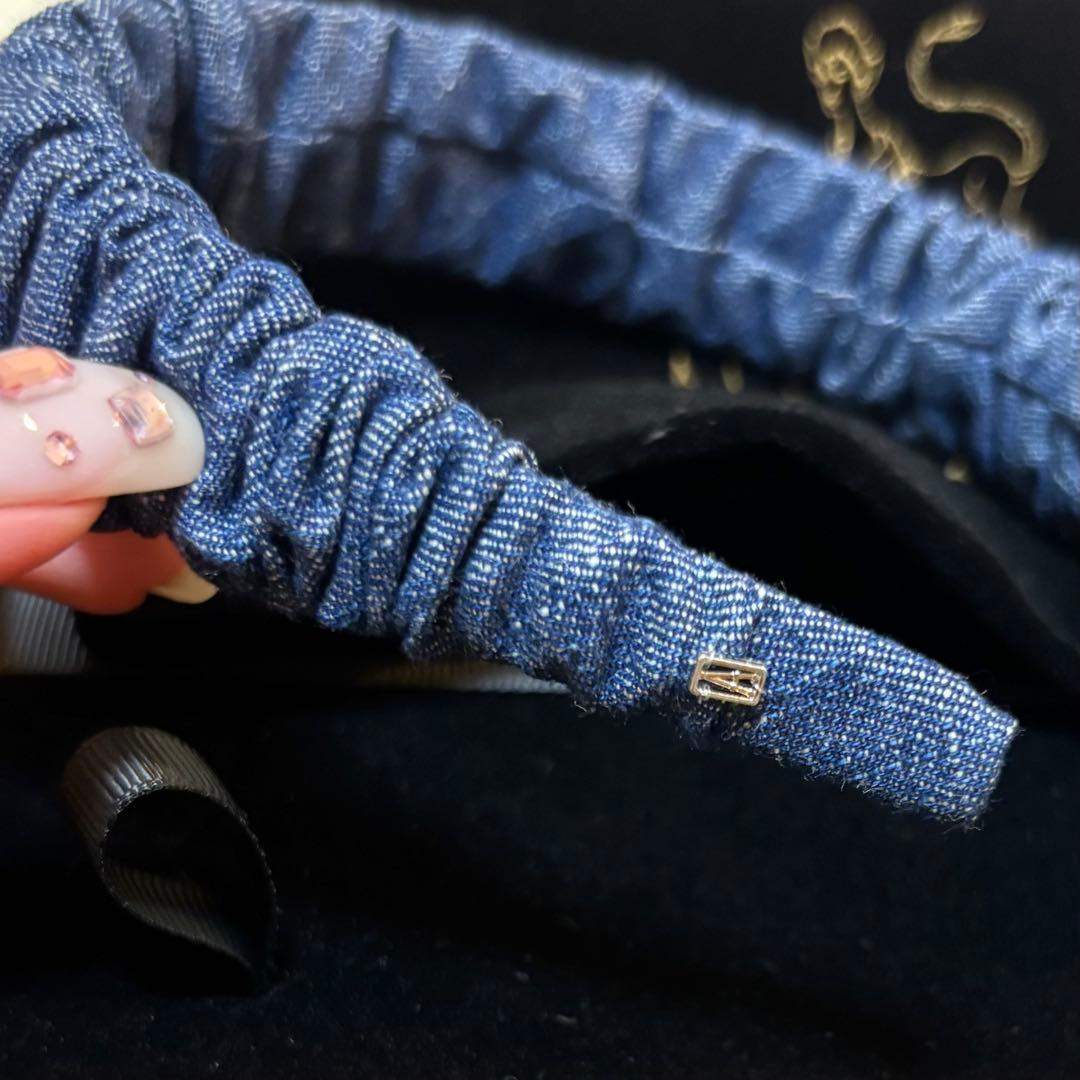 ALEXANDRE DE PARIS デニムヘアバンド