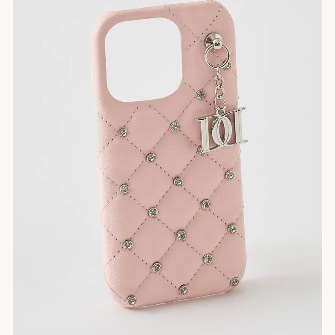 Darich キルティングビジューDDチャームiPhoneケース 13.14