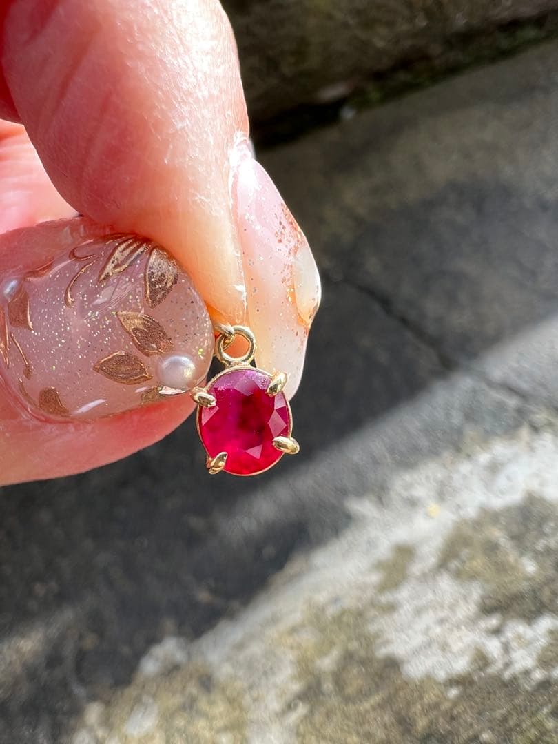 ルビーk18ペンダントトップ