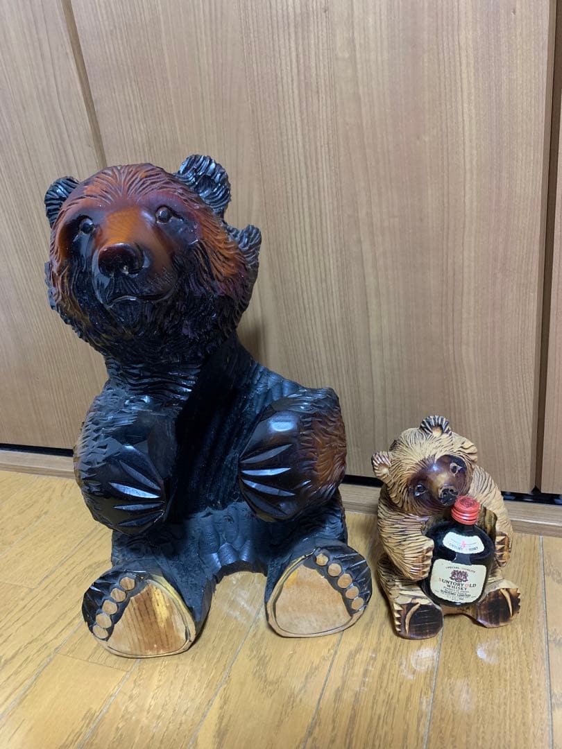 木彫り 熊 一升瓶 民芸 オブジェ セット売り