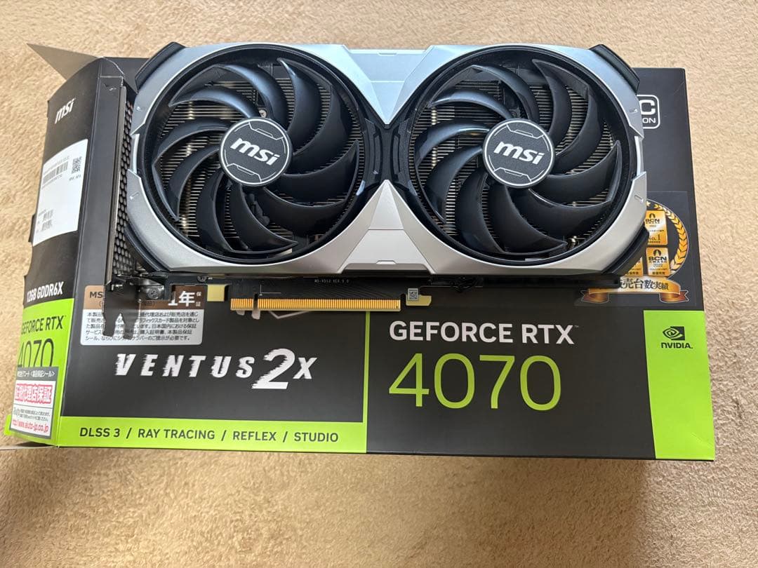 グラフィックボード・グラボ・ビデオカード MSI GeForce RTX 4070 Ventus 2X