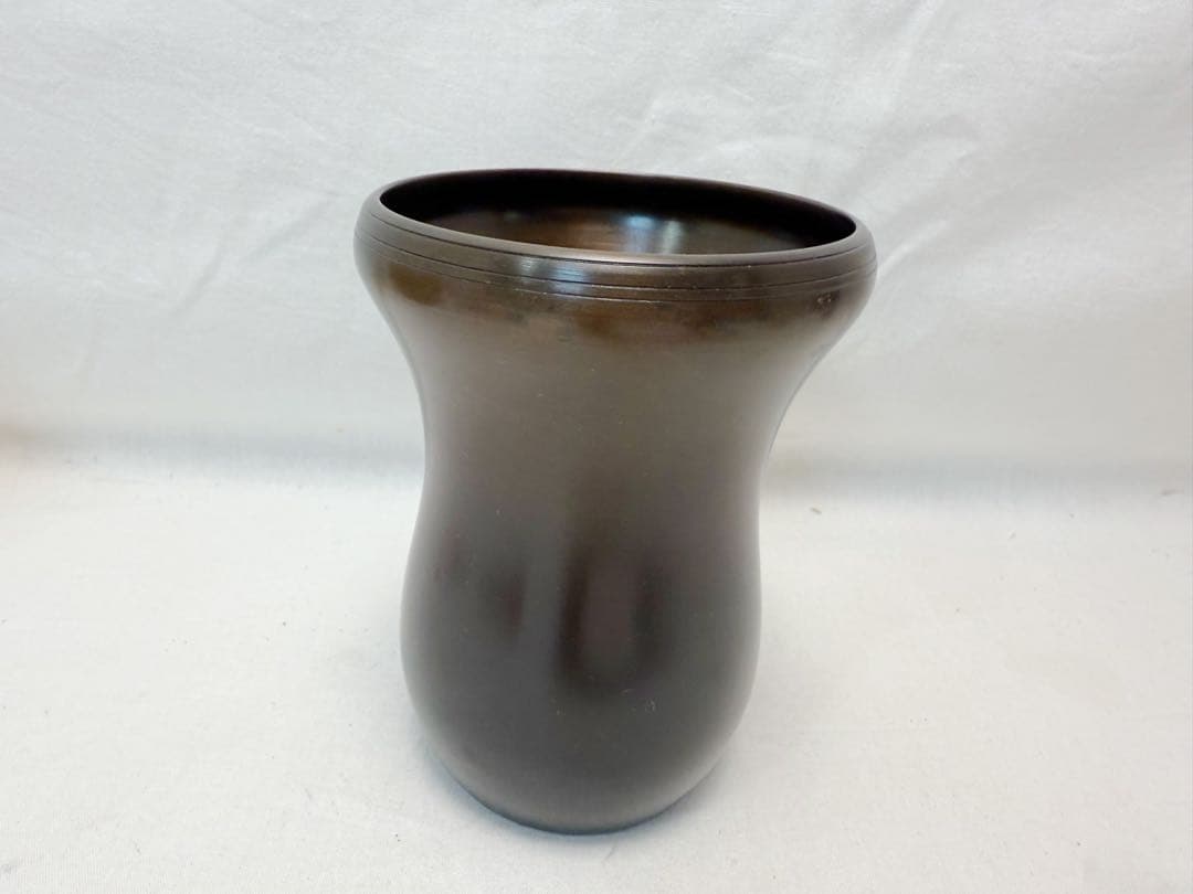 未使用 茶道具 唐銅 槍の鞘 建水 元箱