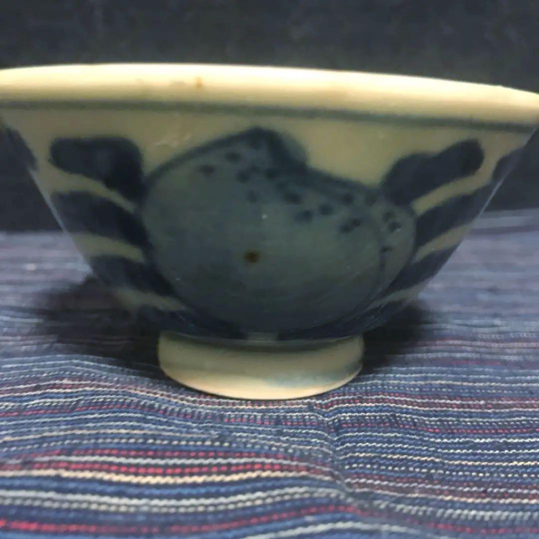 中国古玩 ？　青磁染付煎茶碗 五客揃い