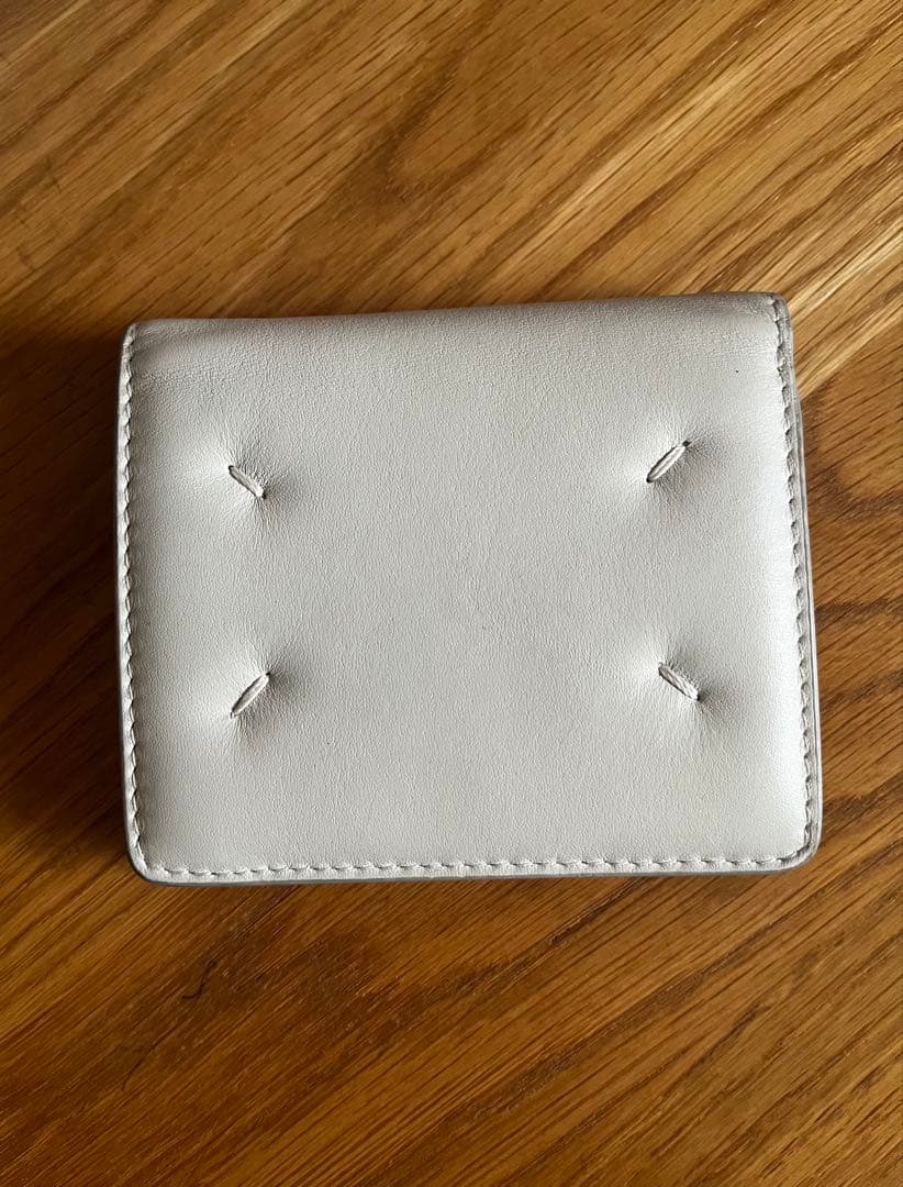 Maison Margiela 二つ折り財布 グレージュ 羊革