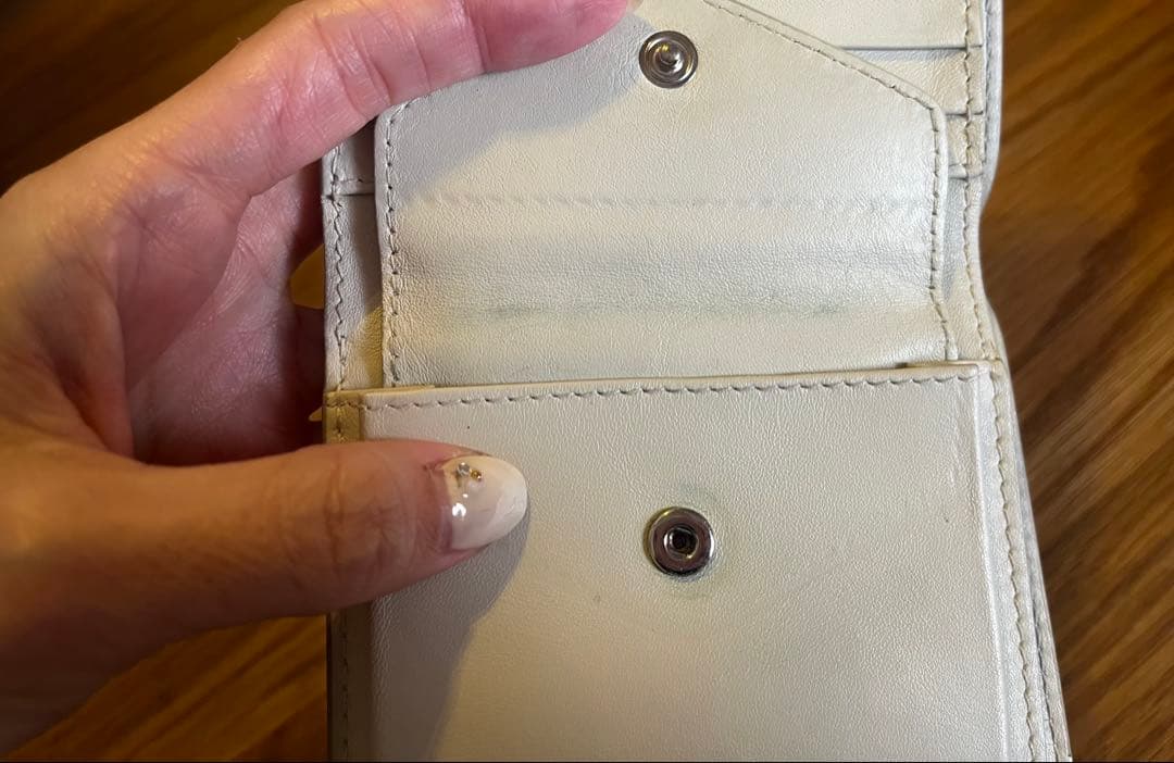 Maison Margiela 二つ折り財布 グレージュ 羊革