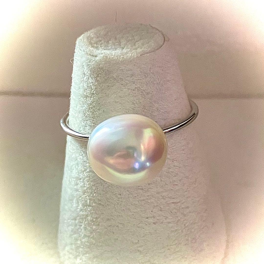 k18WG 白蝶芥子　リング