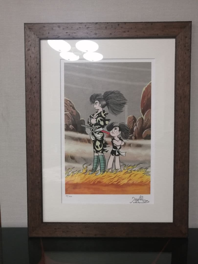 ★手塚治虫『どろろ』百鬼丸　複製原画。【保証書付き】かなり大きな作品です。