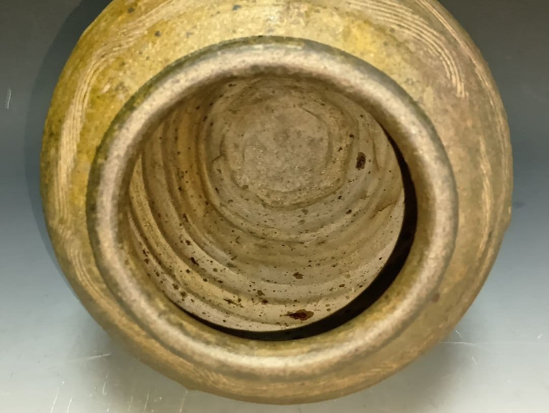 s*a様 古備前波状紋壷/桂又三郎鑑定箱入り