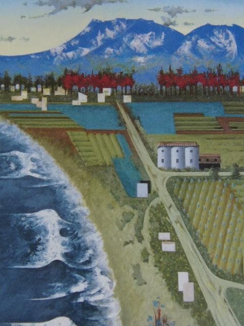 松樹路人、【オホーツクの春『知床へ』】、希少な額装用画集より、新品額装付