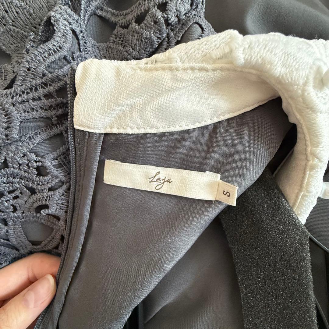 花柄レースカラースパンコールAラインドレス結婚式二次会パーティー成人式デート