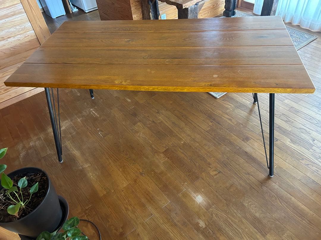 [るーちゃろ] クラッシュゲートダイニングテーブル