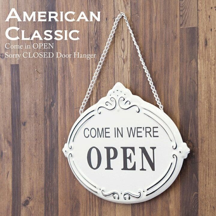 デザイン看板】OPEN CLOSED オープンクローズ★プレート店舗用ドア店舗用