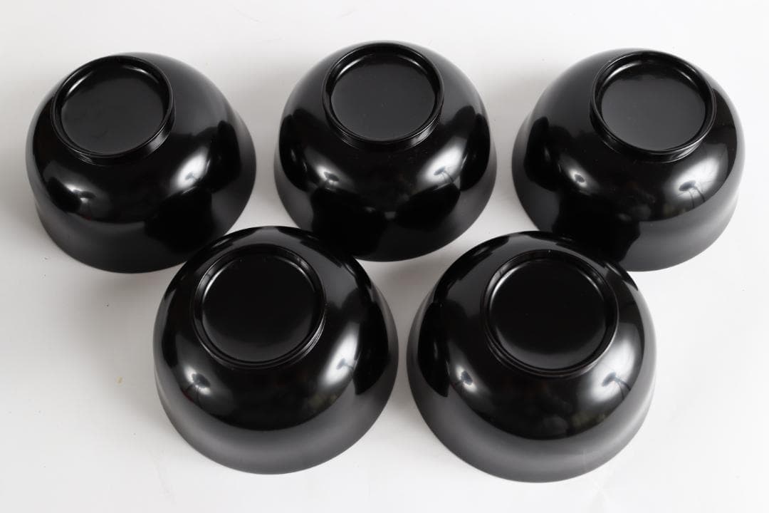 輪島塗 漆光堂 老松 旭日 見返り日の出 蒔絵 吸物椀 五客 共箱 漆器