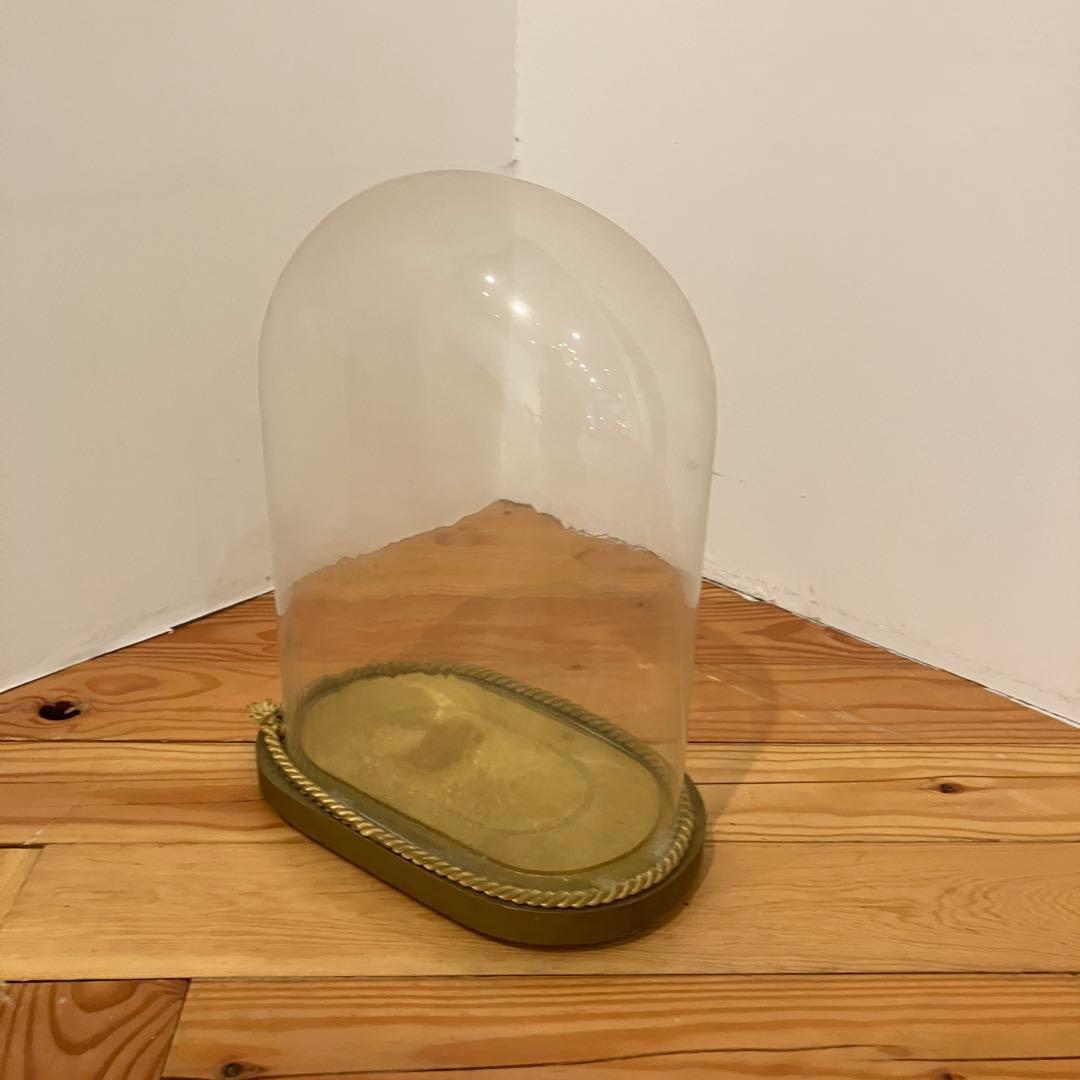 アンティーク　グラスドーム　ゴールド　ガラスケース