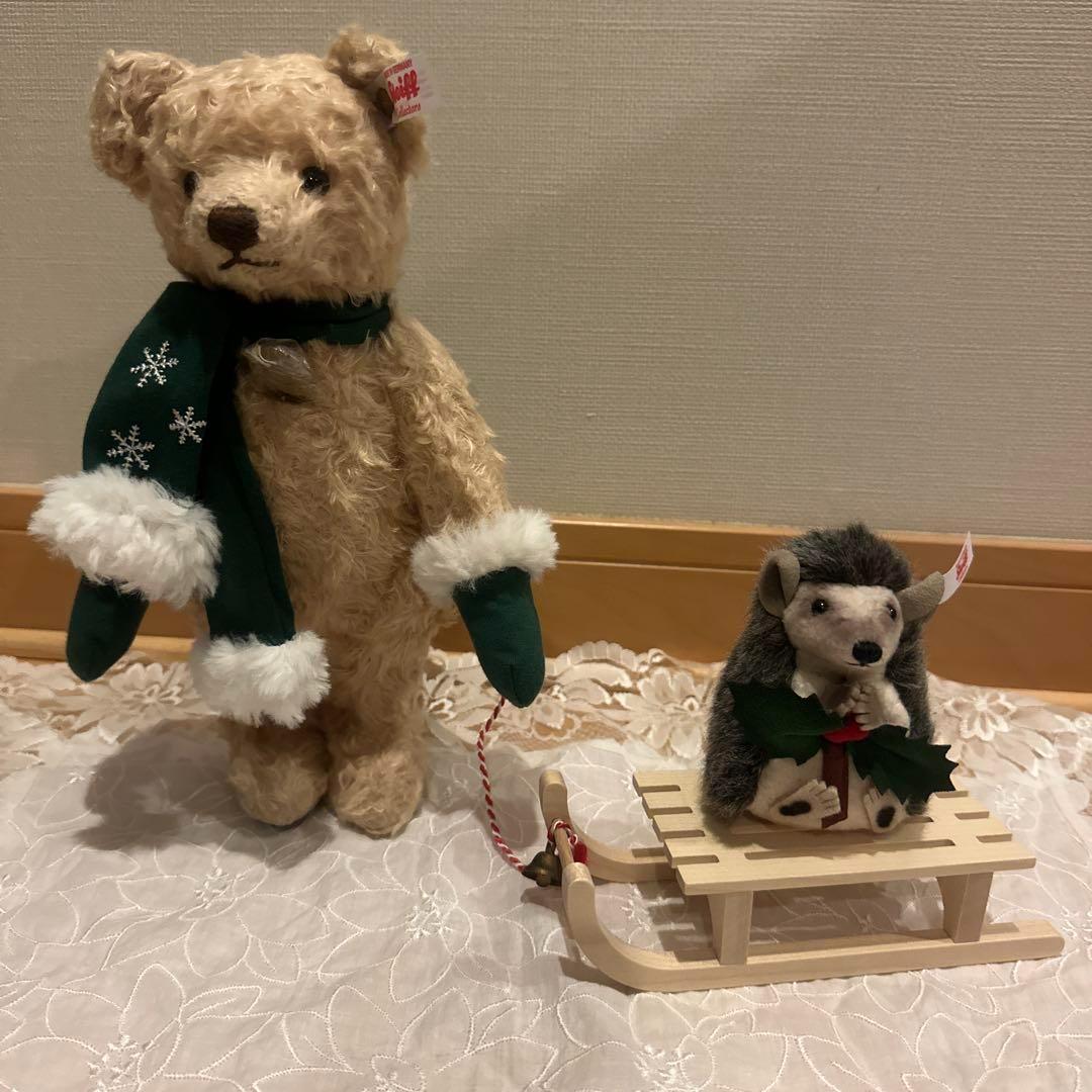 シュタイフ　Steiff テディベアとハリネズミ