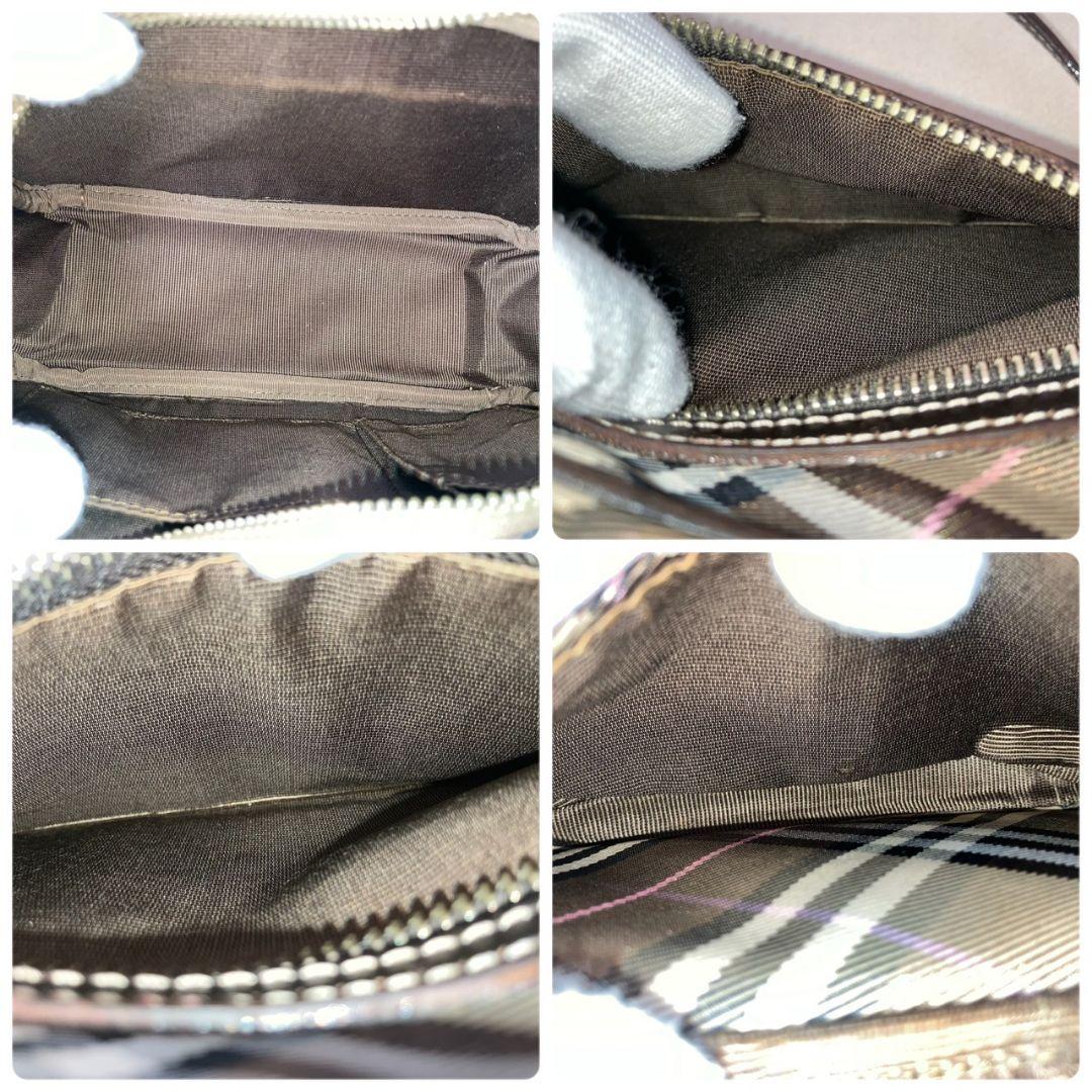 バーバリー ブルーレーベル ショルダーバッグ ポシェット ノバチェック ブラウン