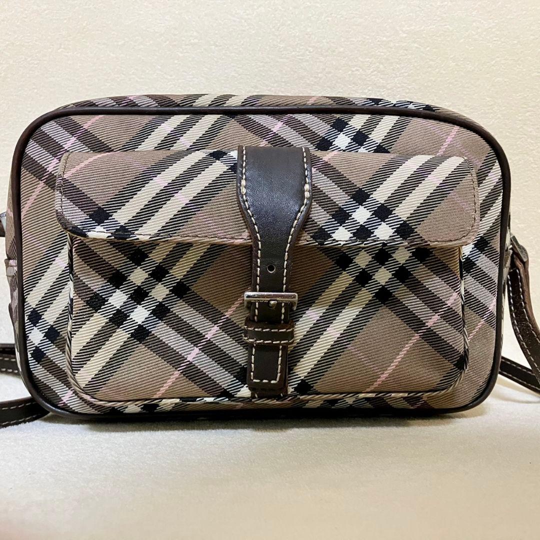 バーバリー ブルーレーベル ショルダーバッグ ポシェット ノバチェック ブラウン