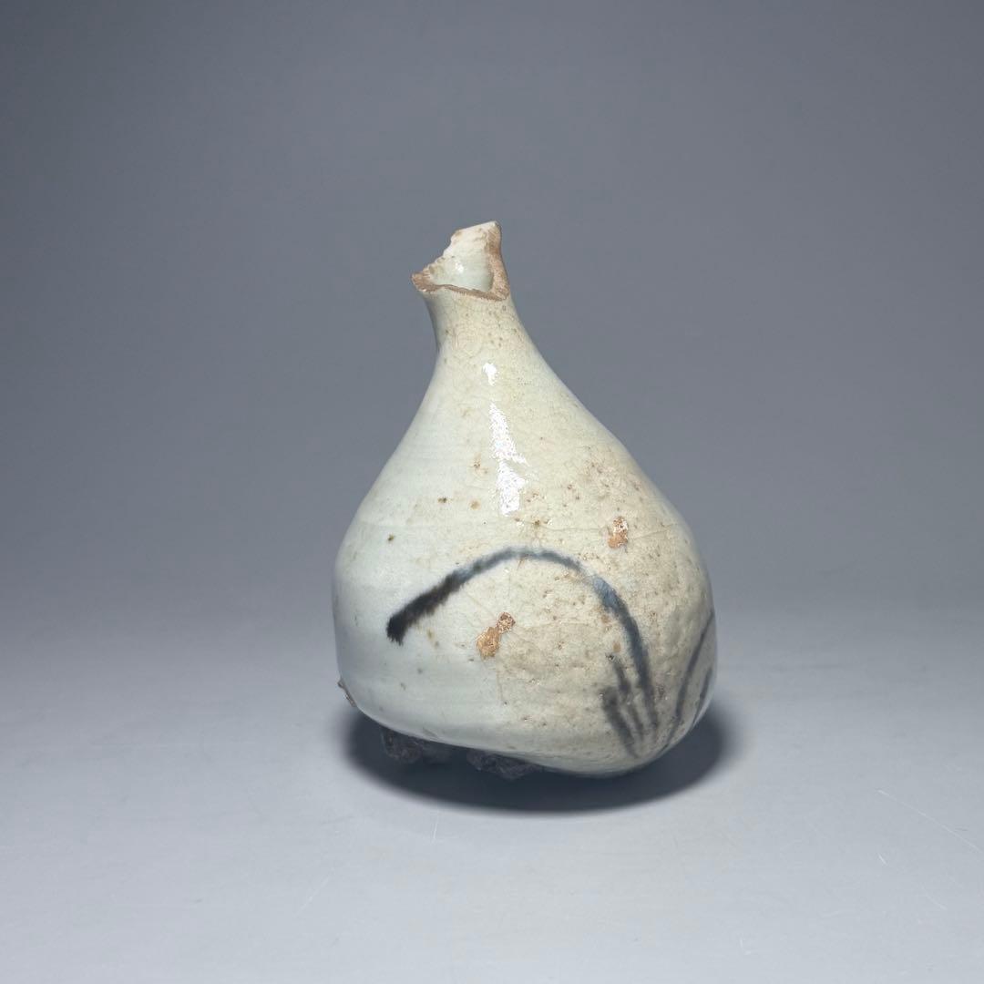 初期伊万里　染付草文様　徳利　小瓶　箱付　1600年前半　登窯　江戸初期　出土品