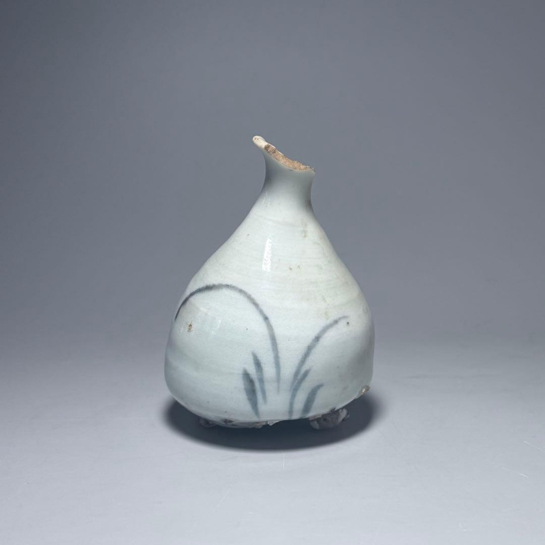 初期伊万里　染付草文様　徳利　小瓶　箱付　1600年前半　登窯　江戸初期　出土品