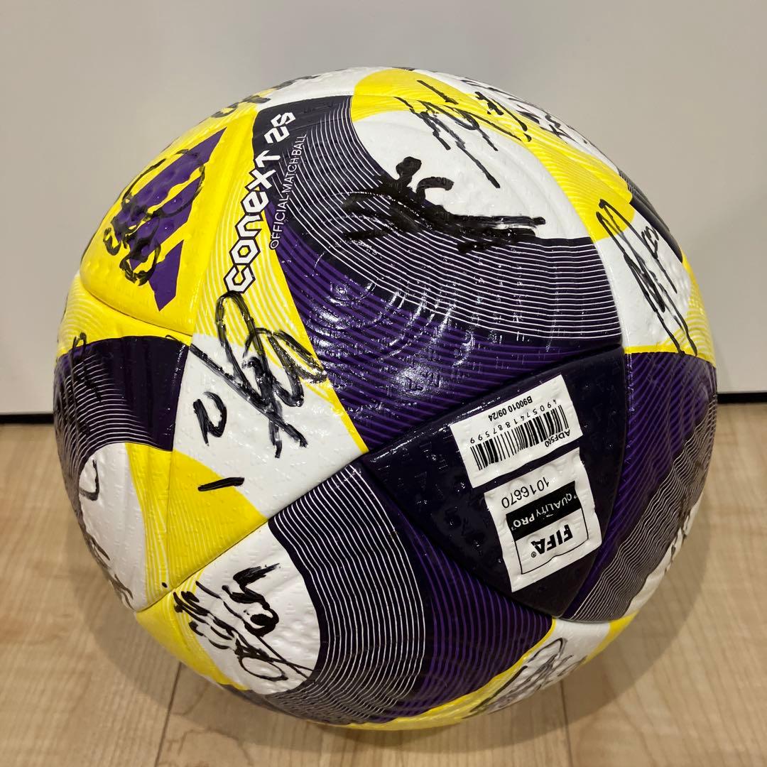 adidas CONEXT 25 サッカーボール 公式球　松本山雅FC サイン