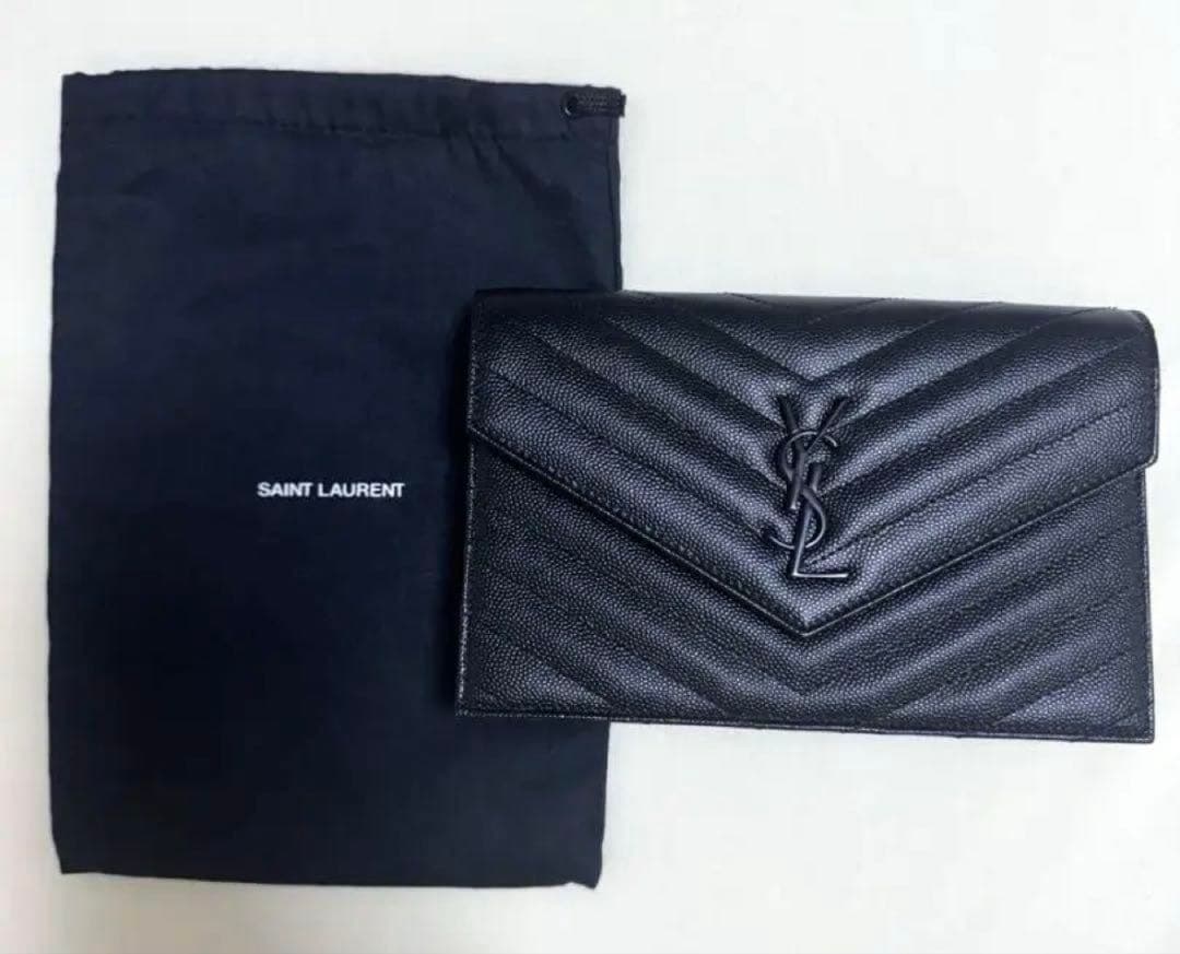 【超美品】SAINT LAURENT ブラック ショルダーバッグ