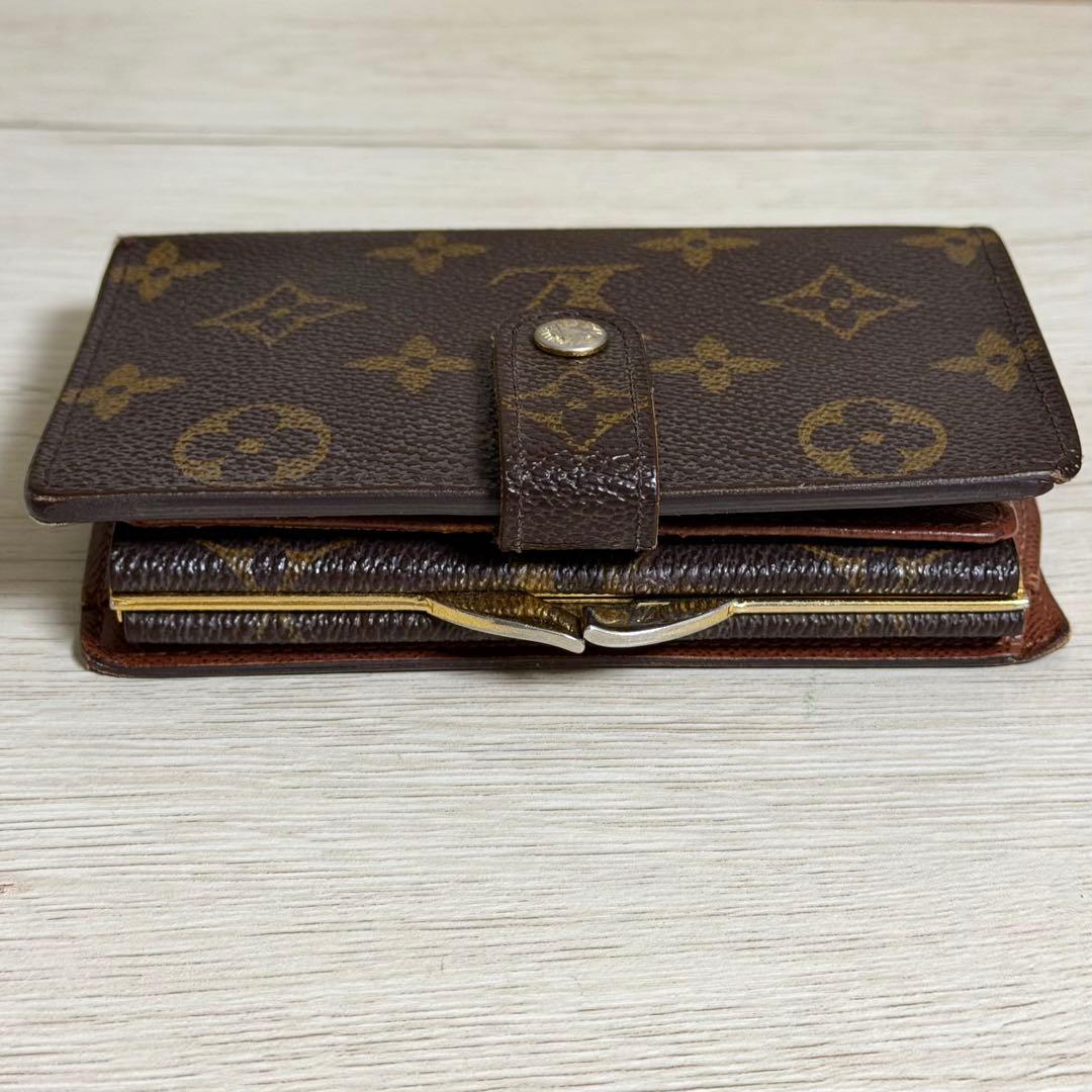ルイヴィトン　ポルトフォイユ・ヴィエノワ　がま口　レザー