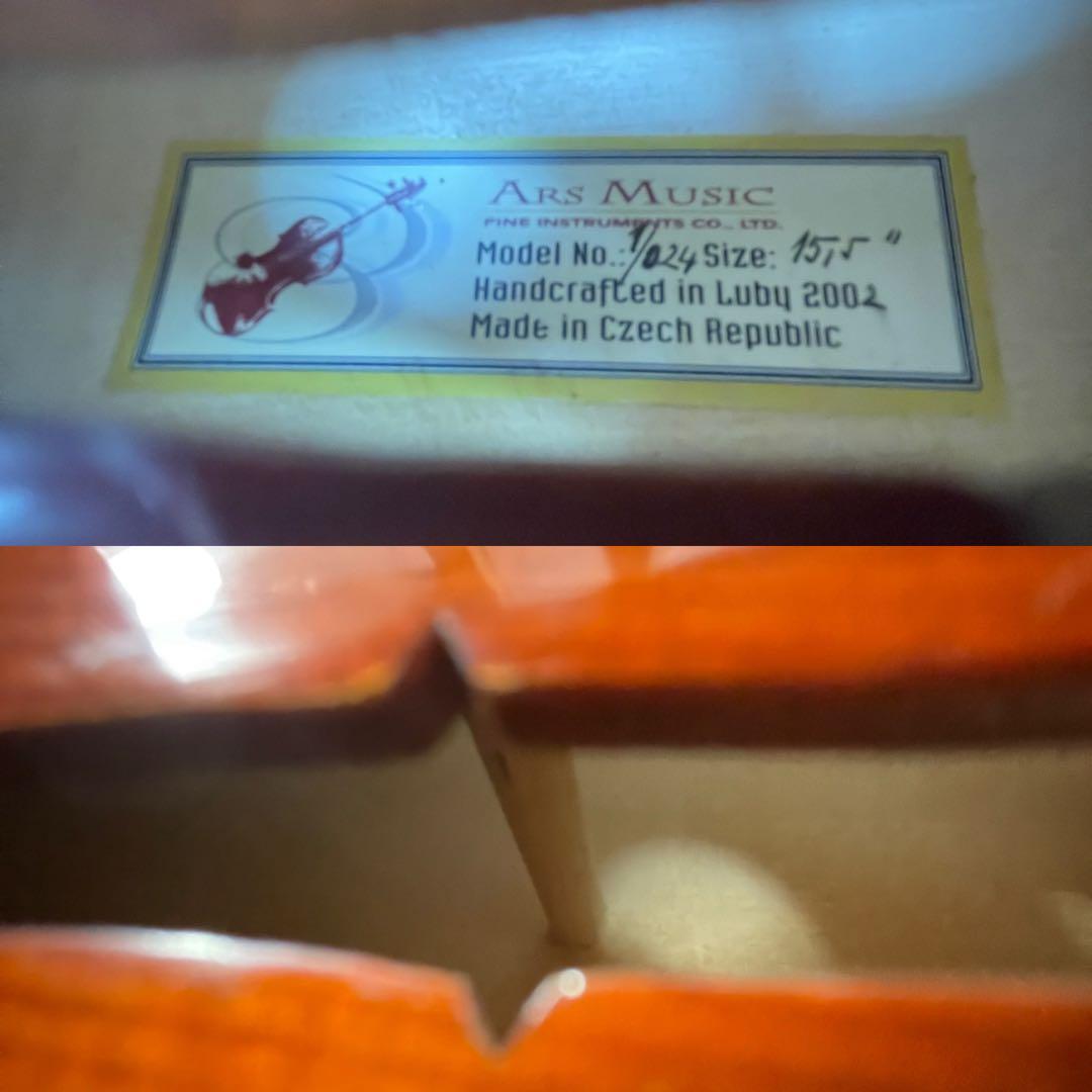 希少　メンテナンス済み　アースミュージック　ヴィオラ　弓　肩当て　ケース　虎杢