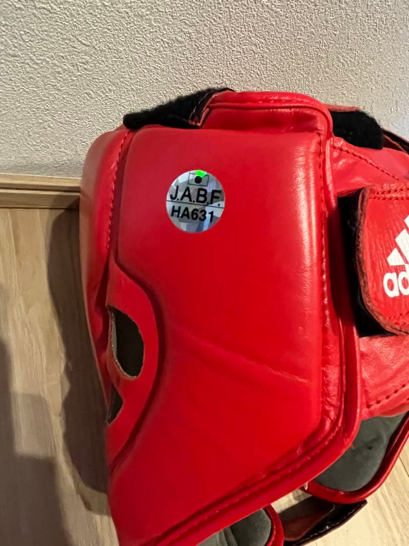 ［週末セール］adidas 赤 ヘッドギア IBA承認 HA631