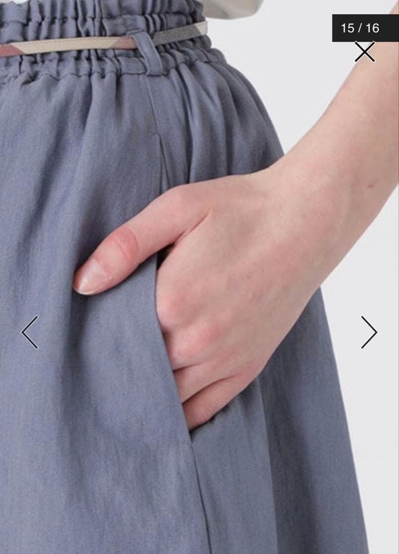 タグ付新品 ブルーレーベルクレストブリッジ ガウチョパンツ ワイド リボンベルト