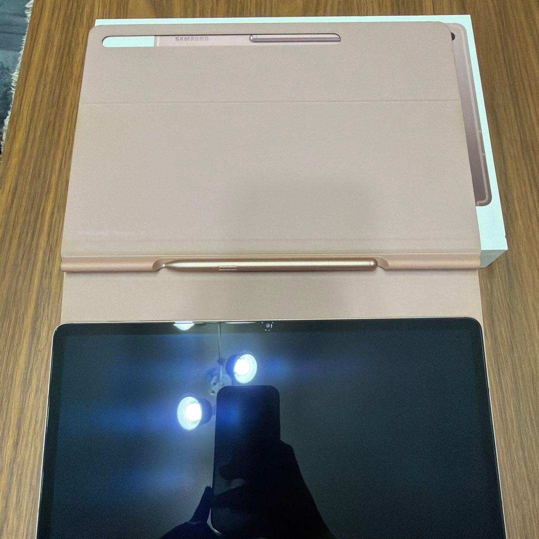 Galaxy Tab S7+ ローズゴールド 本体とケース、256GBのSD付き