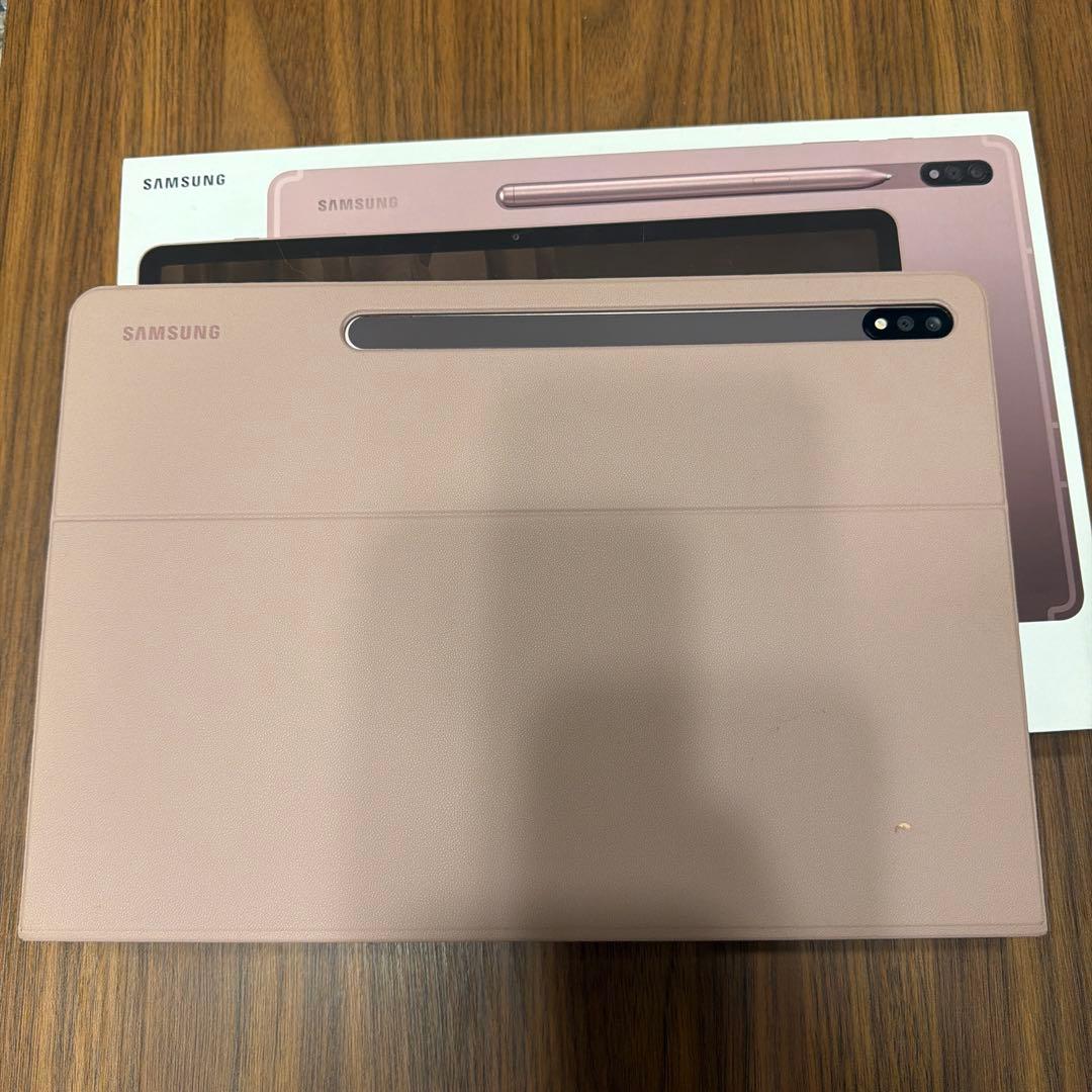 Galaxy Tab S7+ ローズゴールド 本体とケース、256GBのSD付き