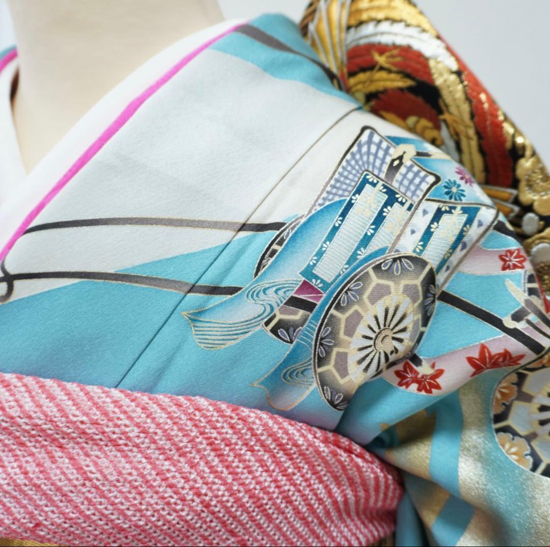 振袖　6点セット【1D】正絹　成人式　成人式