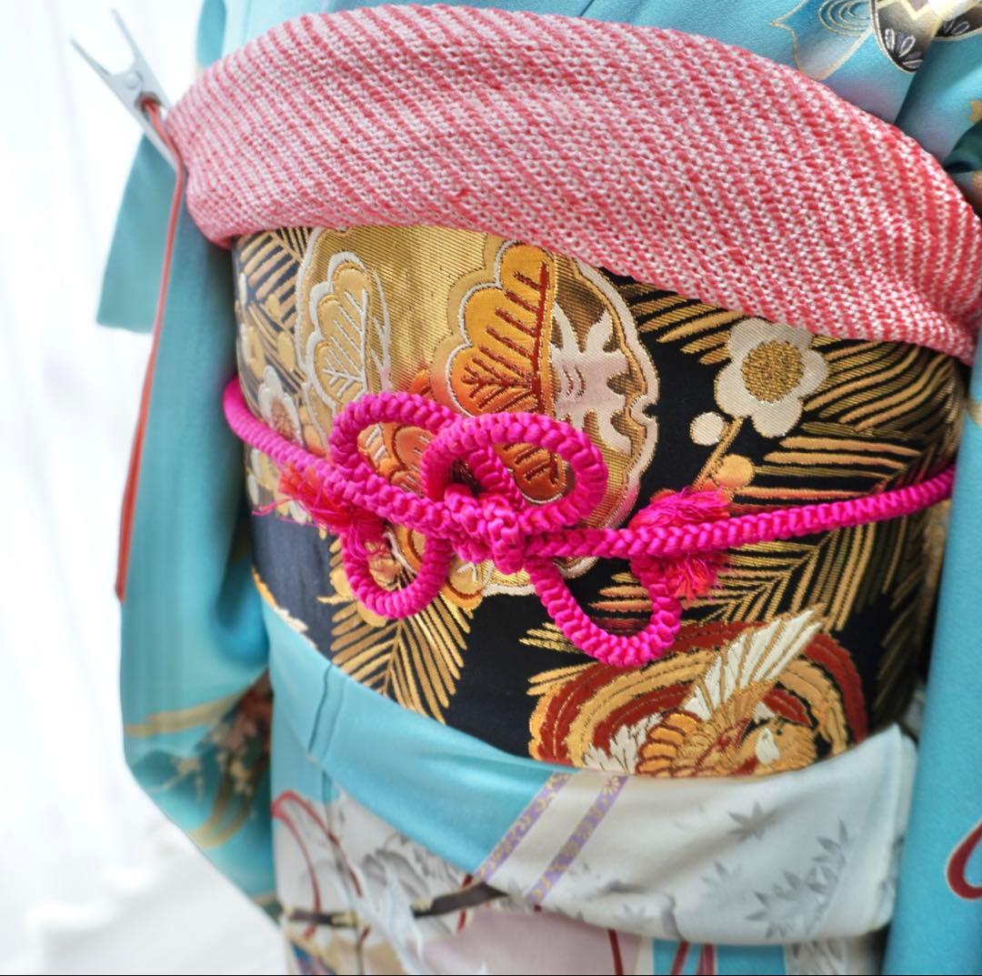 振袖　6点セット【1D】正絹　成人式　成人式