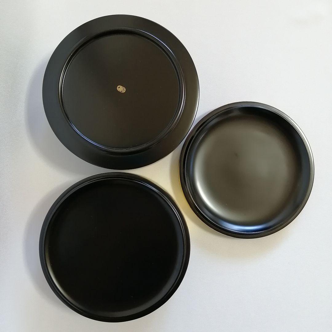 未使用 平安象彦 錦曇 木製 二段重箱 茶道具 和菓子 花見