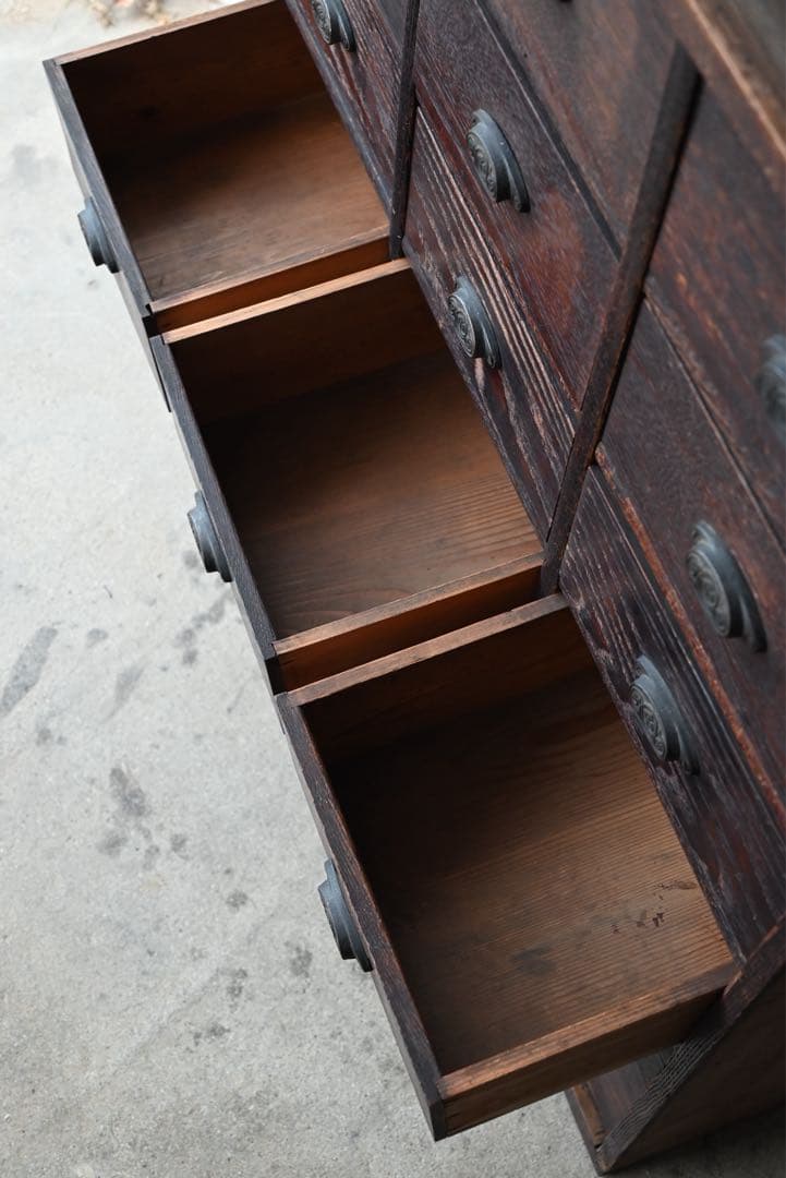 ② 店舗什器 引出 古家具 古道具 古美術 骨董 アンティーク 箪笥 抽斗