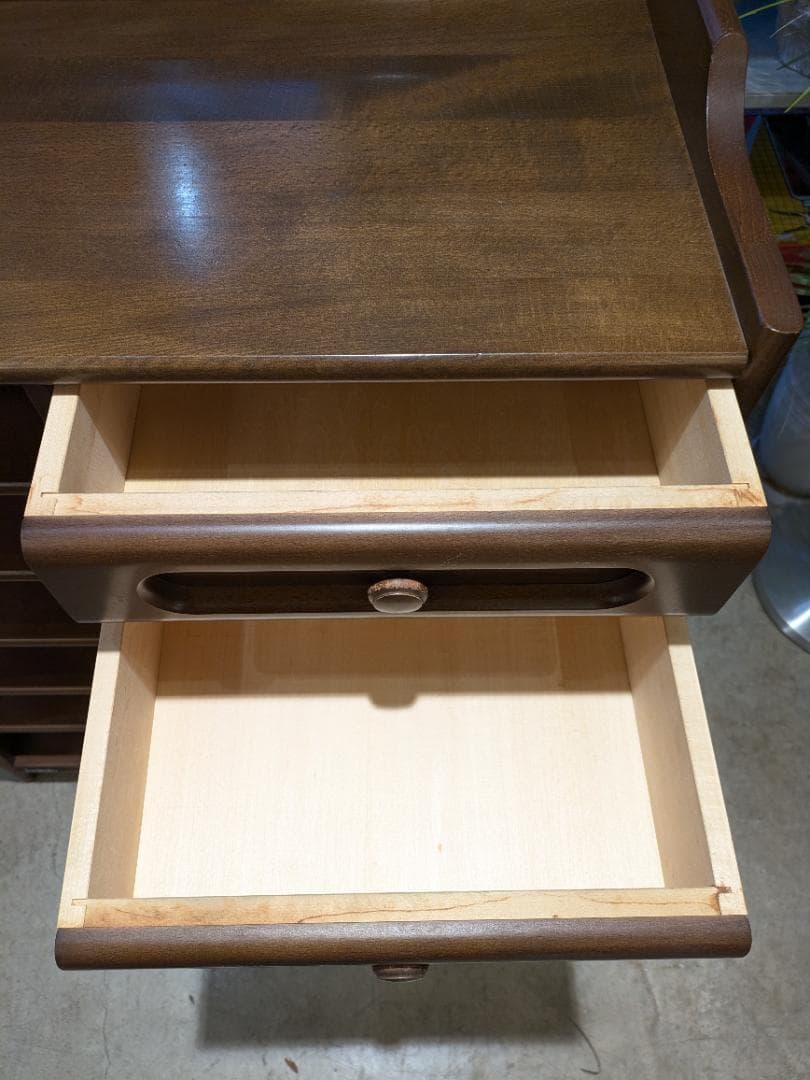 【美品】カリモク ミニサイドボード 電話台 FAX台 木製 収納家具 サイド収納