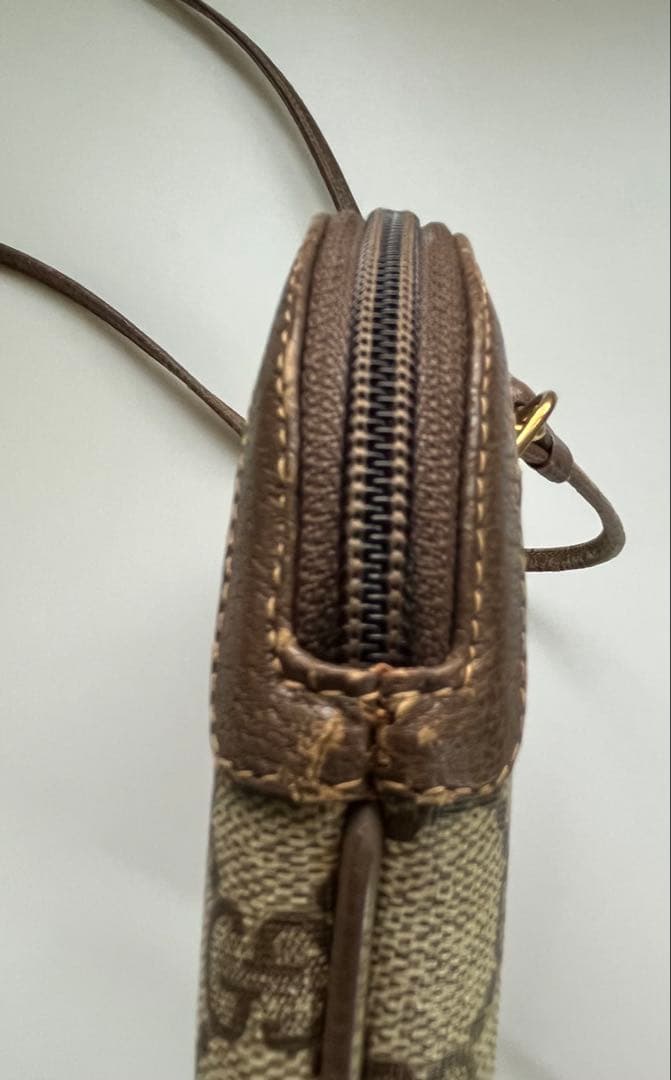 GUCCI シェリーライン GG レザー ベージュ ショルダーバッグ