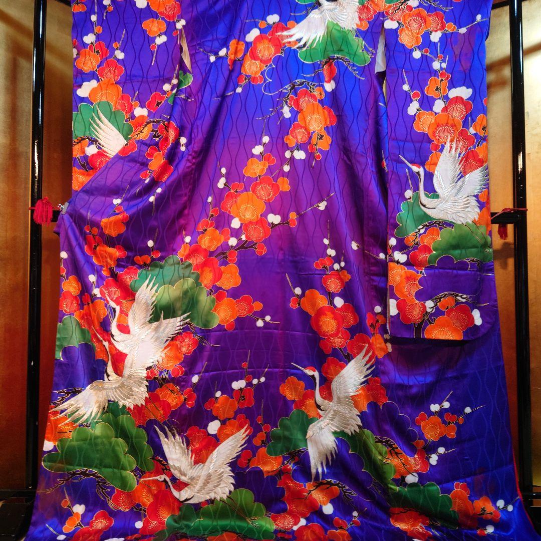 振袖正絹袷比翼仕立昭和アンティーク品