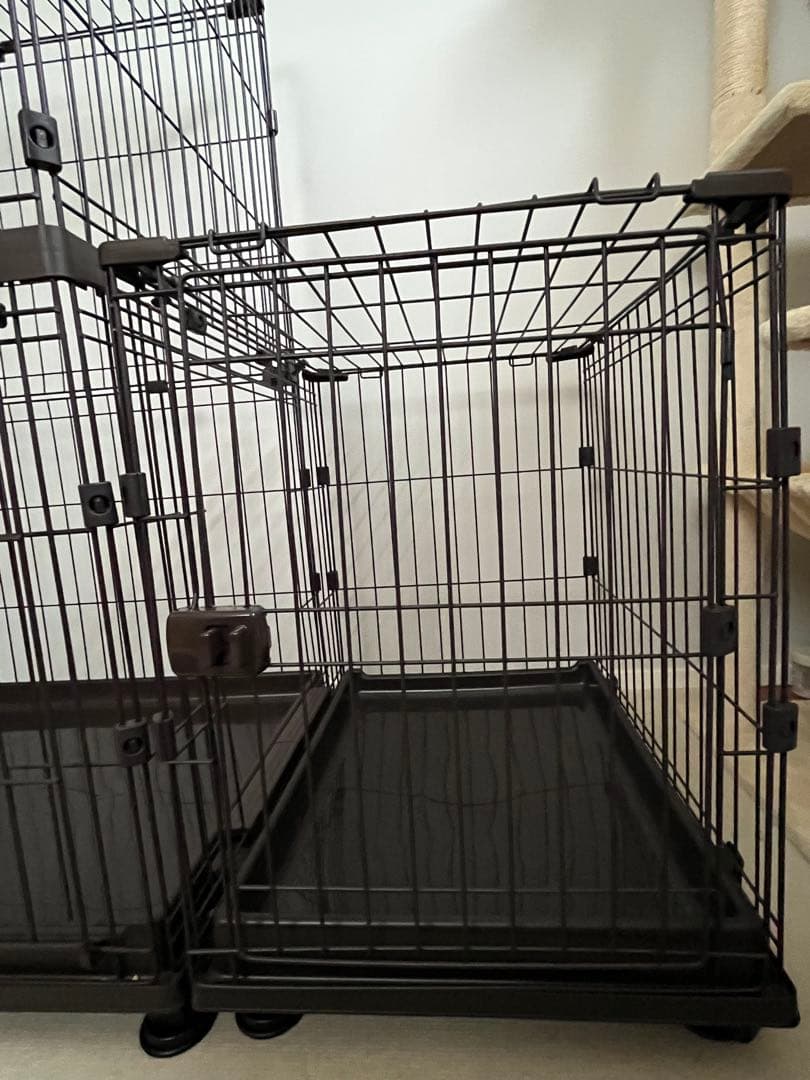 アイリスオーヤマ コンビネーションサークルにゃんこ向け 2段セット&連結サークル