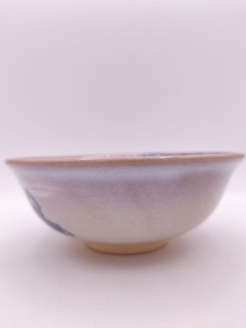 b950【新品・未使用】平茶碗 流水に青楓 中条象山 木箱 茶道具