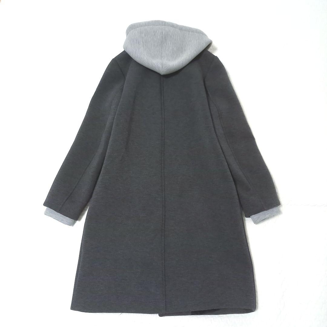 極美品✨ZARA デタッチャブルフードコート ロング チェスター コントラスト