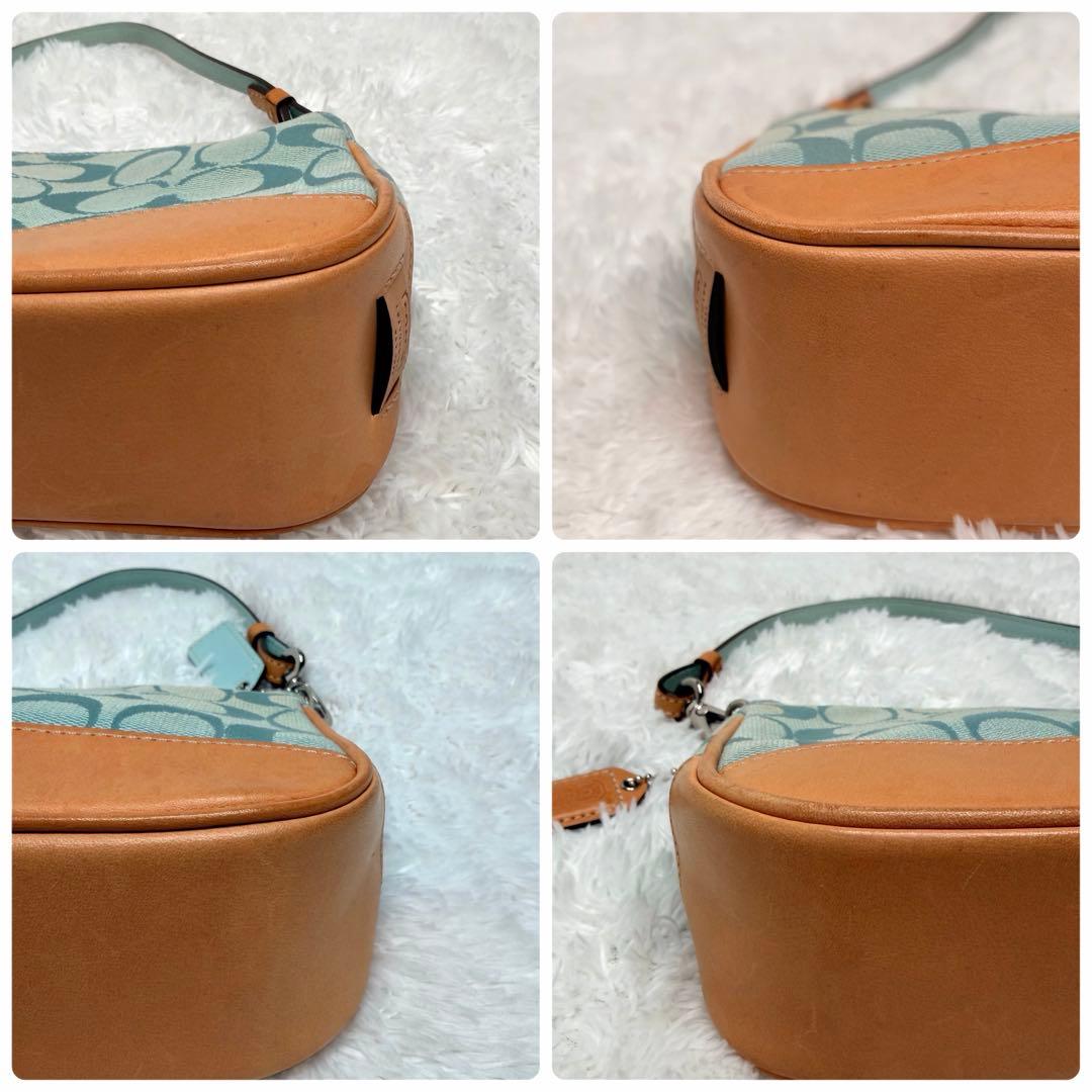 美品✨希少カラーコーチ COACH アクセサリーポーチ　シグネチャー　y2k