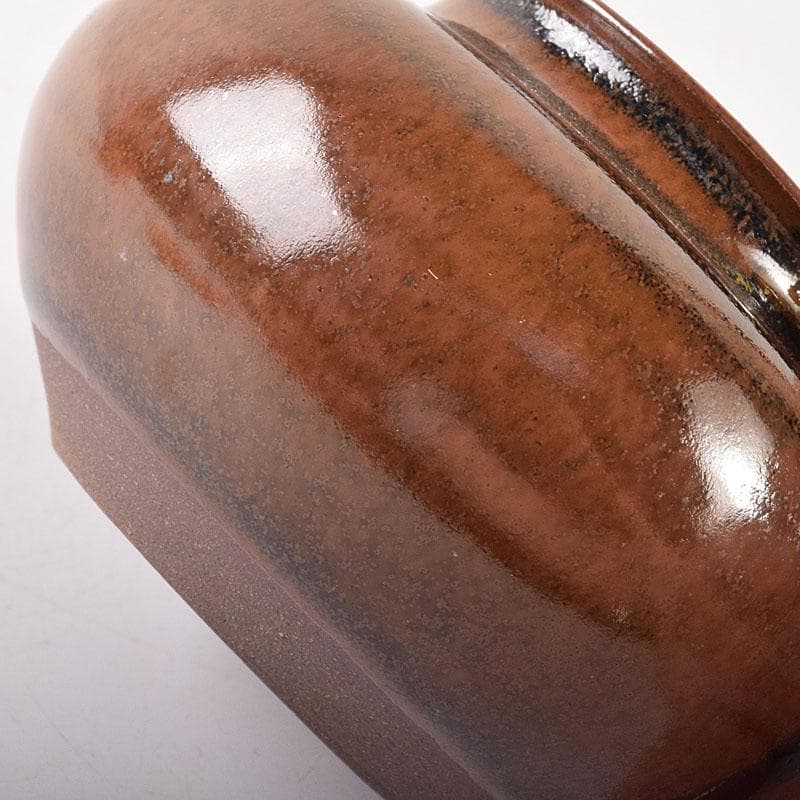 茶道具　京焼　笹田仁史造　大海茶入　宗薫緞子仕覆付　共箱　V　7199