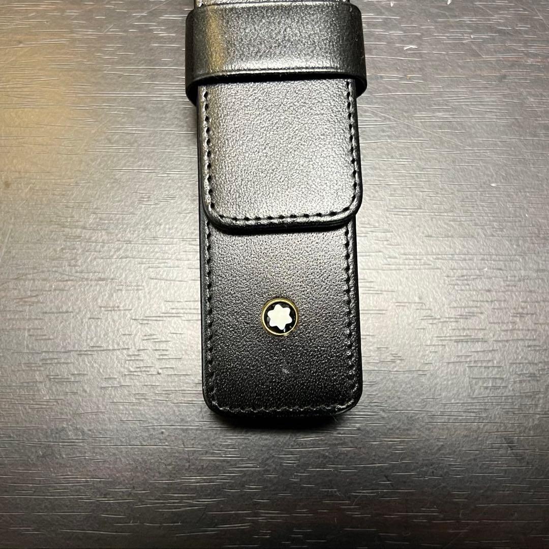 Montblanc レザーペンケース ブラック　1本挿し　モンブラン