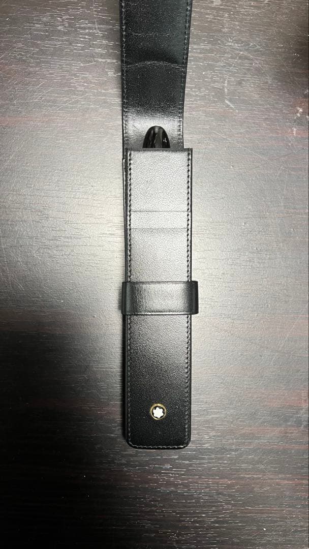 Montblanc レザーペンケース ブラック　1本挿し　モンブラン