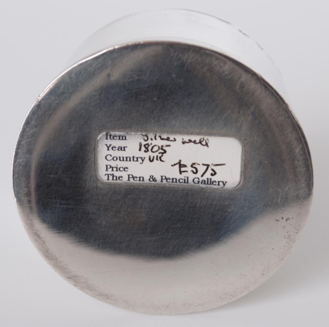ヴィンテージ スターリングシルバー インクウェル 約1805年製造 イギリス製