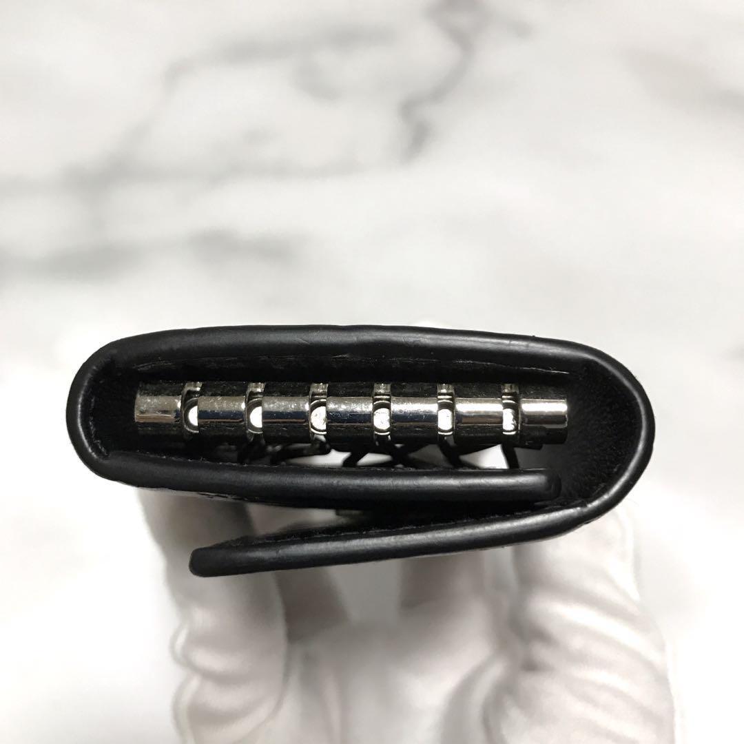 極美品　グッチ　キーケース　6連　マイクロシマ　 GG柄　ブラック