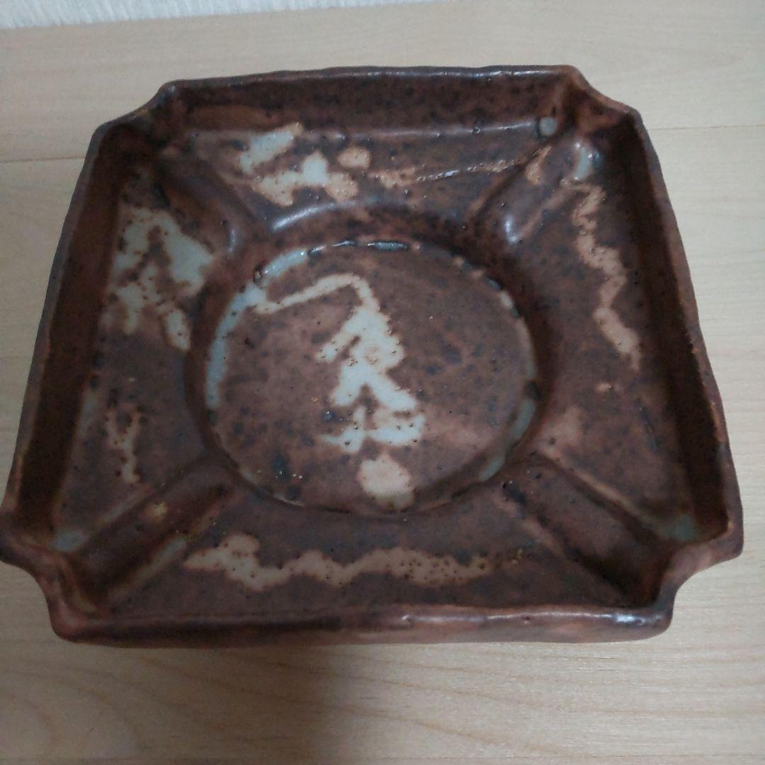 江川勝子　　紫志野　　足付き角皿